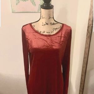 Maxi velvet red dress- L(XL) brand new.
